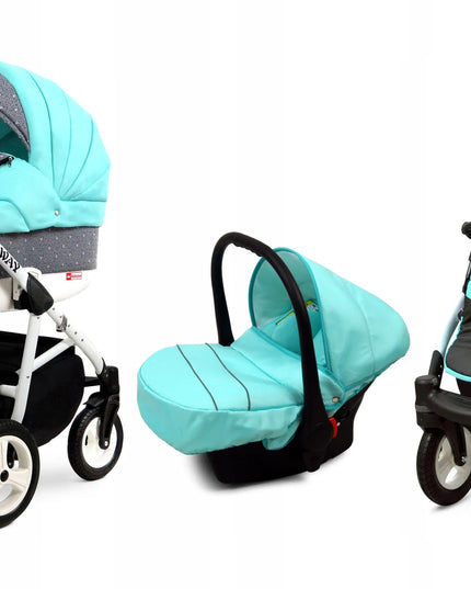 Vaikiškas vežimėlis 3-in-1 BabyLux Alu Way sportinis lopšys automobilinė kėdutė