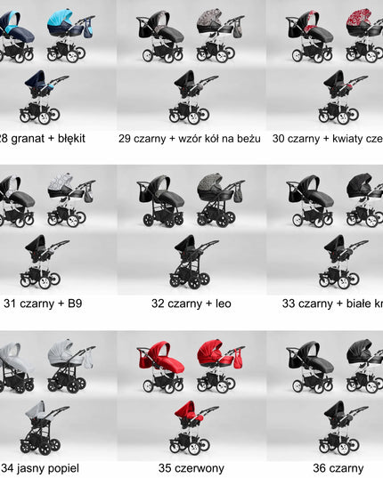 Vaikiškas vežimėlis 3-in-1 - EL-CAR COSMO - 72 spalvos - ISOFIX automobilinė kėdutė