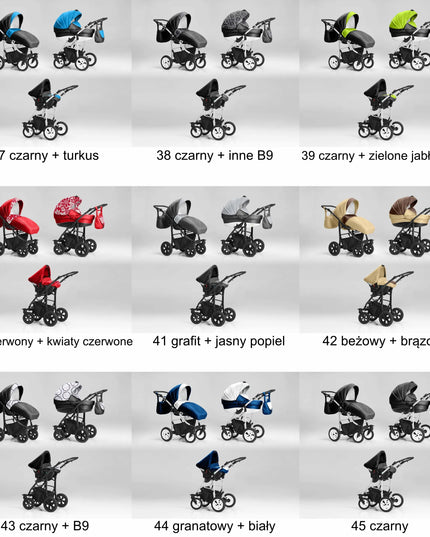 Vaikiškas vežimėlis 3-in-1 - EL-CAR COSMO - 72 spalvos - ISOFIX automobilinė kėdutė