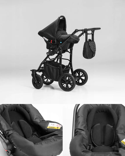 Vaikiškas vežimėlis 3-in-1 - EL-CAR COSMO - 72 spalvos - ISOFIX automobilinė kėdutė