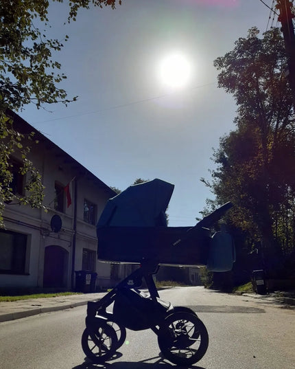 Vaikiškas vežimėlis 3-in-1 VESTIN šviesiai pilkas ekskliuzyvinis | Cosmo kėdutė + adapteriai