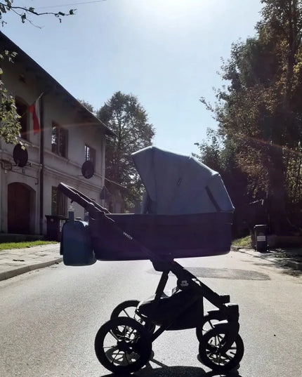 Vaikiškas vežimėlis 3-in-1 VESTIN šviesiai pilkas ekskliuzyvinis | Cosmo kėdutė + adapteriai