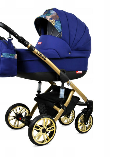 Vaikiškas vežimėlis 3in1 BabyLux Lumio su lopšiu, sportine dalimi ir automobiline kėdute
