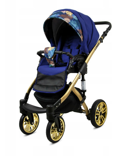 Vaikiškas vežimėlis 3in1 BabyLux Lumio su lopšiu, sportine dalimi ir automobiline kėdute