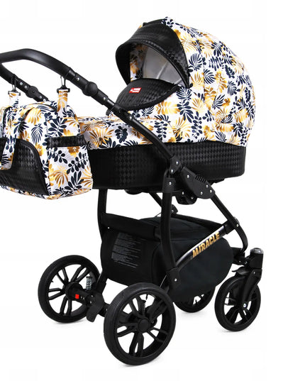 Vaikiškas vežimėlis 3in1 BabyLux Miracle, sportinis, lopšys, automobilinė kėdutė