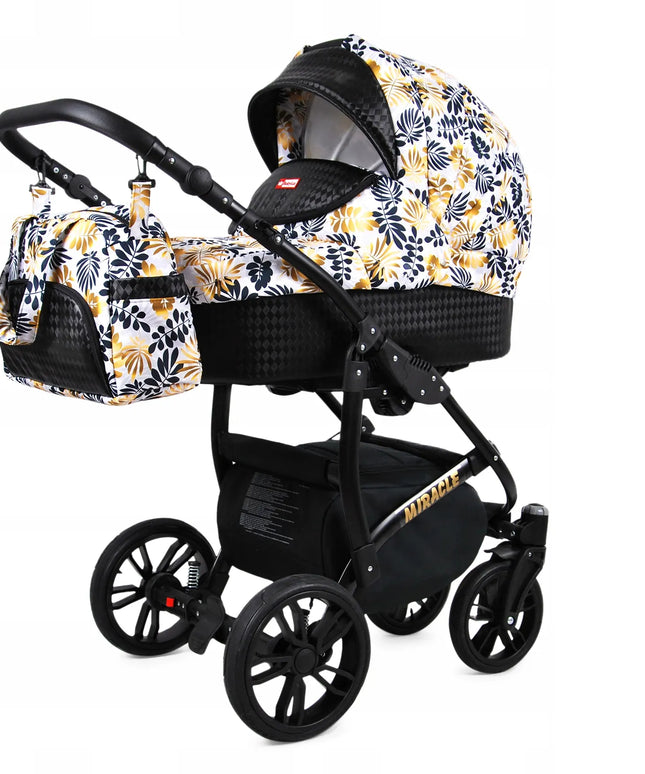Vaikiškas vežimėlis 3in1 BabyLux Miracle, sportinis, lopšys, automobilinė kėdutė
