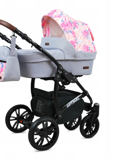 Vaikiškas vežimėlis 3in1 BabyLux Optimal, lopšys, sportinė dalis ir automobilinė kėdutė