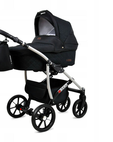 Vaikiškas vežimėlis 4-viename BabyLux Qbaro: lopšys, sportinė dalis, kėdutė ir ISOFIX bazė