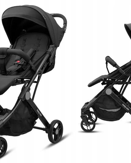 Vaikiškas vežimėlis Baby Mix BIMELO ULTRA LIGHT, sportinis (sulankstomas plokščiai) – BLACK