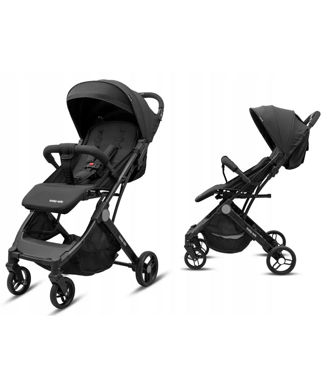 Vaikiškas vežimėlis Baby Mix BIMELO ULTRA LIGHT, sportinis (sulankstomas plokščiai) – BLACK