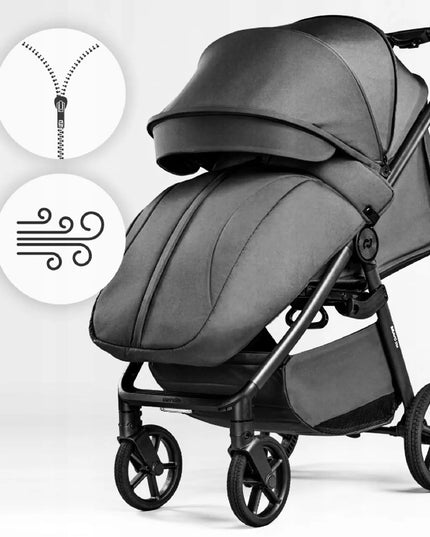 Vaikiškas vežimėlis Carello Bravo Lite Deluxe su LED apšvietimu, Oak Beige