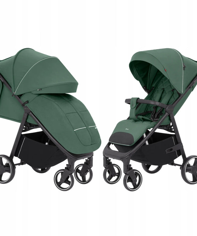 Vaikiškas vežimėlis Carrello Bravo 8512 Spring Green dideliais ratais 0-22kg