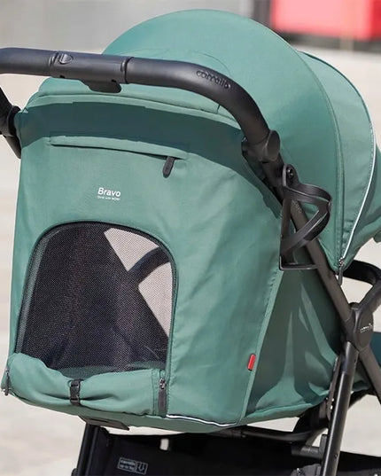 Vaikiškas vežimėlis Carrello Bravo 8512 Spring Green dideliais ratais 0-22kg