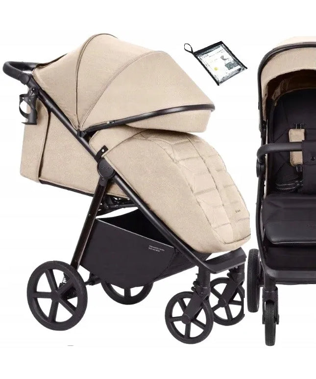 Vaikiškas vežimėlis Carrello Bravo Plus '26 Sable Beige, 22 kg