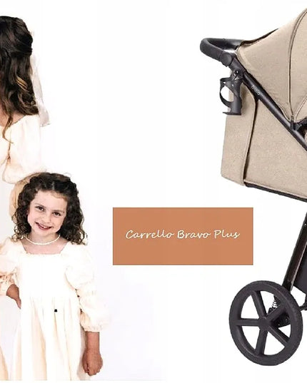 Vaikiškas vežimėlis Carrello Bravo Plus '26 Sable Beige, 22 kg