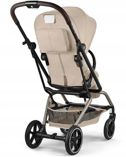 Vaikiškas vežimėlis CYBEX Eezy S Twist+ 2 '2026, dideli ratai, besisukanti 360° sėdynė, smėlio spalvos
