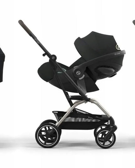 Vaikiškas vežimėlis CYBEX Eezy S Twist+ 2 '2026, dideli ratai, besisukanti 360° sėdynė, smėlio spalvos