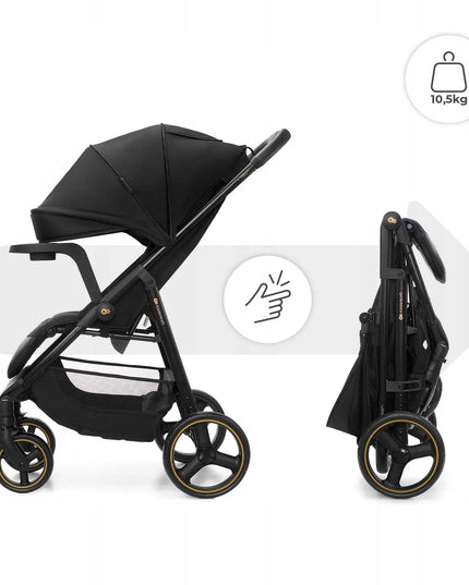 Vaikiškas vežimėlis Kinderkraft TRIG 3, iki 22 kg, su padėklu, lengvas, sulankstomas, dideli ratai
