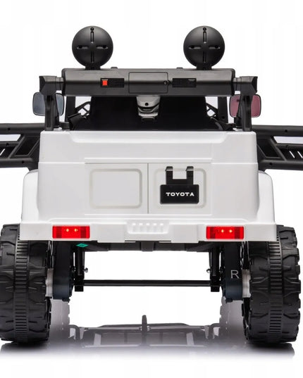 Vaikiškas visureigis Toyota FJ Cruiser, baltas + distancinio valdymo pultas + 4x4 pavara + LED garsas + EVA ratai