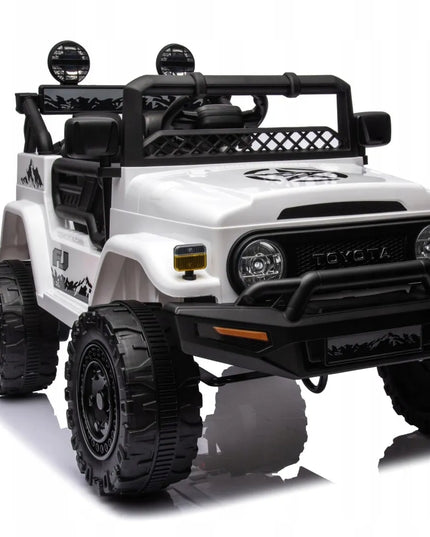 Vaikiškas visureigis Toyota FJ Cruiser, baltas + distancinio valdymo pultas + 4x4 pavara + LED garsas + EVA ratai