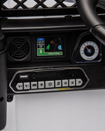 Vaikiškas visureigis Toyota FJ Cruiser, baltas + distancinio valdymo pultas + 4x4 pavara + LED garsas + EVA ratai