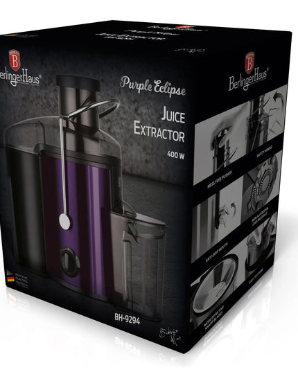 Vaisingų ir daržovių sulčiaspaudė 400W BERLINGER HAUS Purple Eclipse