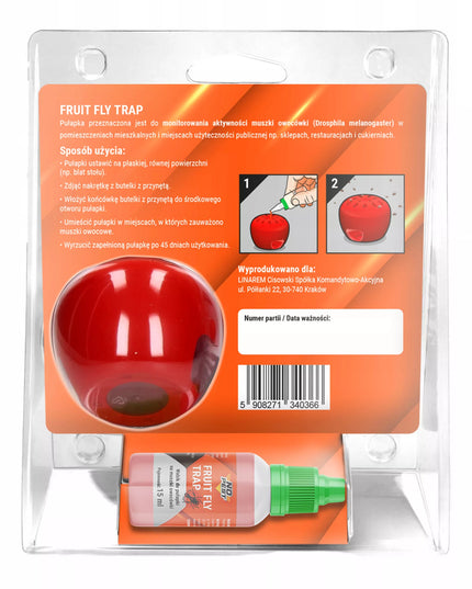 Vaisinių muselių gaudyklė Fruit Fly Trap No Pest + masalas 15 ml (3 vnt.)