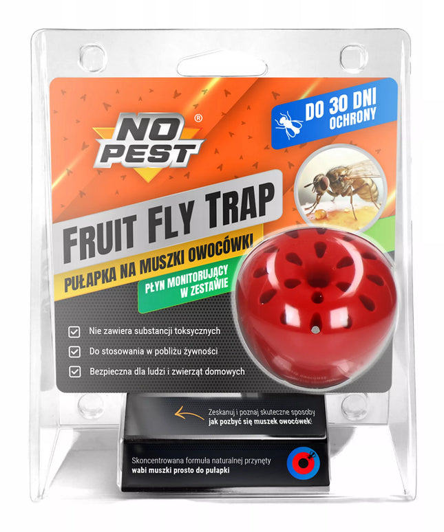 Vaisinių muselių gaudyklė Fruit Fly Trap No Pest + masalas 15 ml (3 vnt.)