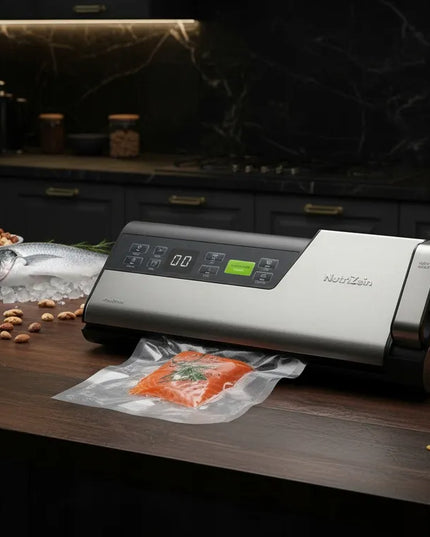 Vakuuminis aparatas NutriZein NZVS8000 VacuSense 140W dviguba siūlė 7in1