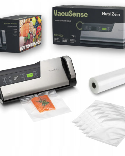 Vakuuminis aparatas NutriZein NZVS8000 VacuSense 140W dviguba siūlė 7in1