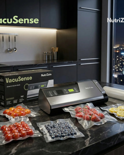 Vakuuminis aparatas NutriZein NZVS8000 VacuSense 140W dviguba siūlė 7in1
