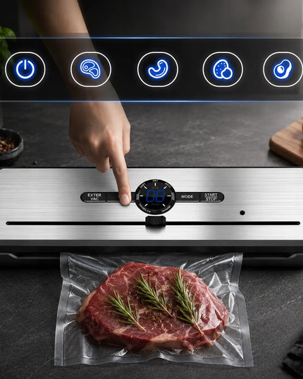Vakuuminis maisto pakuotojas 7-in-1, galingas automatinis 135W aparatas su priedais