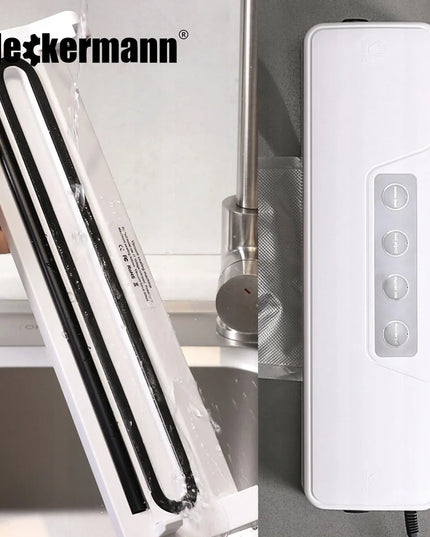 Vakuuminis maisto pakuotojas Heckermann GM-77 baltas su 28x600 cm plėvele