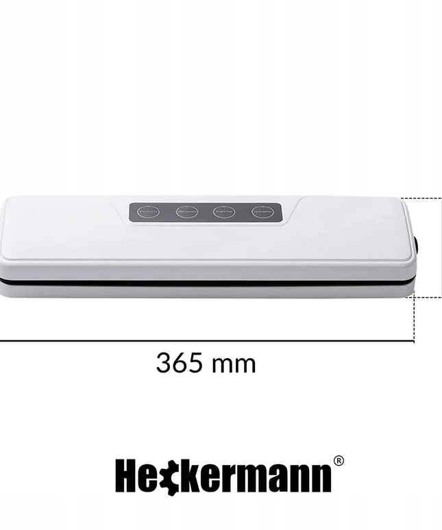Vakuuminis maisto pakuotojas Heckermann GM-77 baltas su 28x600 cm plėvele
