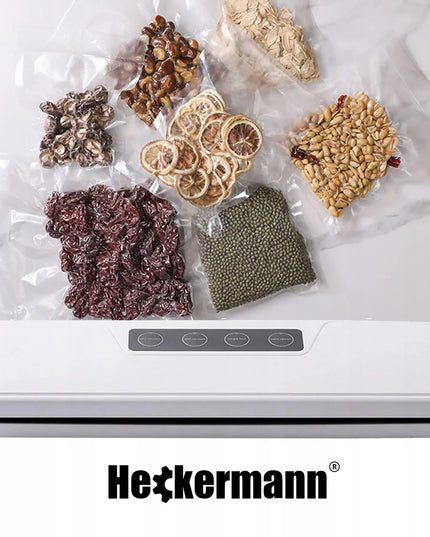 Vakuuminis maisto pakuotojas Heckermann GM-77 baltas su 28x600 cm plėvele