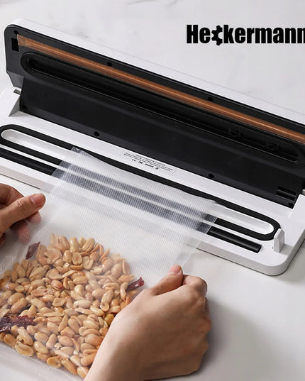 Vakuuminis maisto pakuotojas Heckermann GM-77 baltas su 28x600 cm plėvele