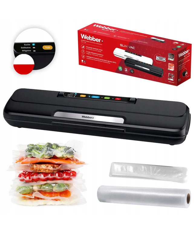 Vakuuminis maisto pakuotojas Webber V168C 110W su priedais, juodas