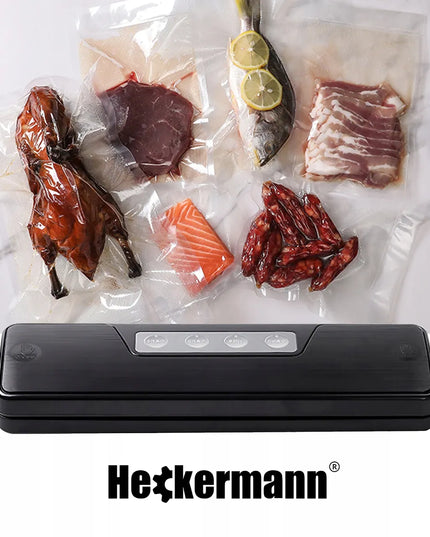 Vakuuminis maisto pakuotuvas Heckermann GM-77 juodas + plėvelė 28x600 cm