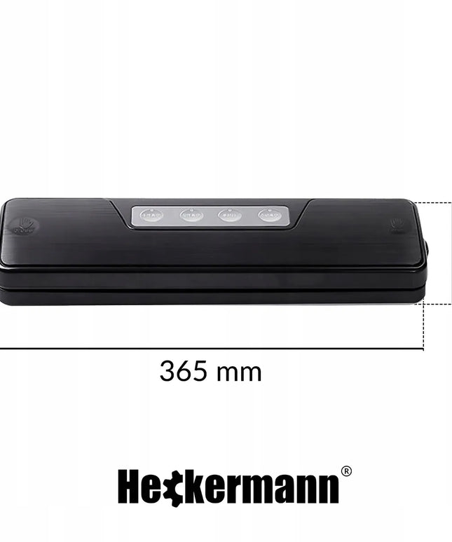 Vakuuminis maisto pakuotuvas Heckermann GM-77 juodas + plėvelė 28x600 cm