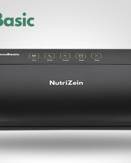 Maisto vakuumavimo aparatas NutriZein NZVS2000 VacuBasic su maišeliais – vakuuminė pakavimo mašina ilgesniam šviežumui