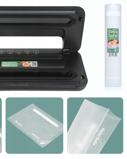 Maisto vakuumavimo aparatas NutriZein NZVS2000 VacuBasic su maišeliais – vakuuminė pakavimo mašina ilgesniam šviežumui