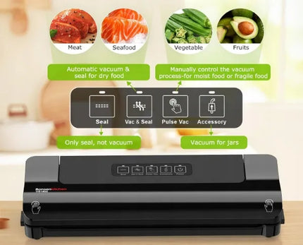 Vakuuminis pakuotojas Bonsenkitchen VS1900, juodas, 125W