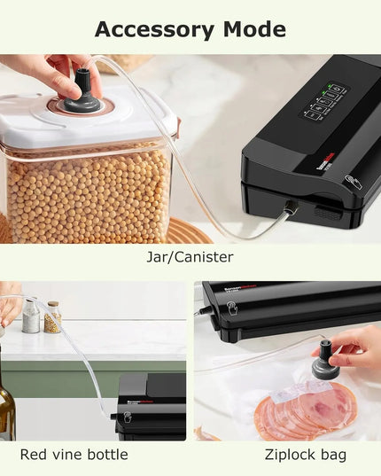 Vakuuminis pakuotojas Bonsenkitchen VS1900, juodas, 125W