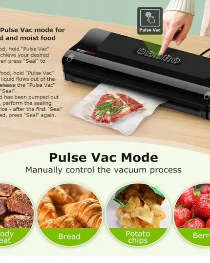 Vakuuminis pakuotojas Bonsenkitchen VS1900, juodas, 125W