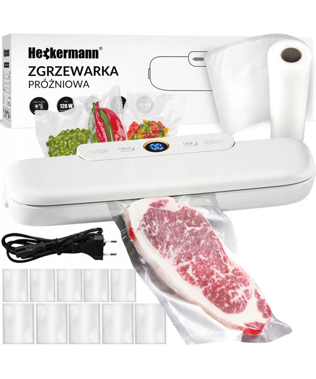 Vakuuminis pakuotojas Heckermann JL-VS8808 balta spalva + plėvelė 28x600cm