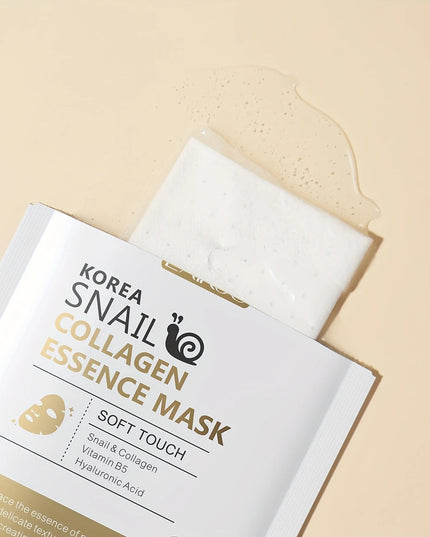 Veido kaukės su sraigių mucinu ir kolagenu – intensyviai drėkinančios, jauninančios, hipoalerginės – LAIKOU Korea 20 vnt.