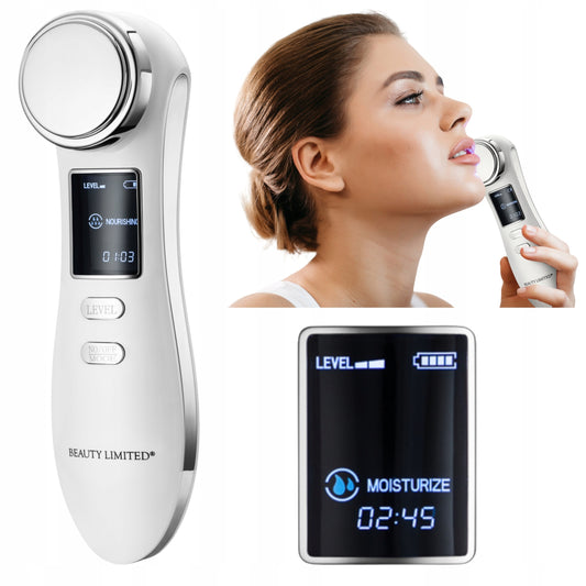 Veido masažuoklis ultragarsinis 3 funkcijų WarmCare Beauty Limited – giluminis valymas, drėkinimas ir maitinimas viename įrenginyje