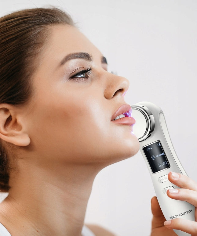 Veido masažuoklis ultragarsinis 3 funkcijų WarmCare Beauty Limited – giluminis valymas, drėkinimas ir maitinimas viename įrenginyje