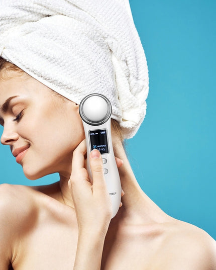 Veido masažuoklis ultragarsinis 3 funkcijų WarmCare Beauty Limited – giluminis valymas, drėkinimas ir maitinimas viename įrenginyje