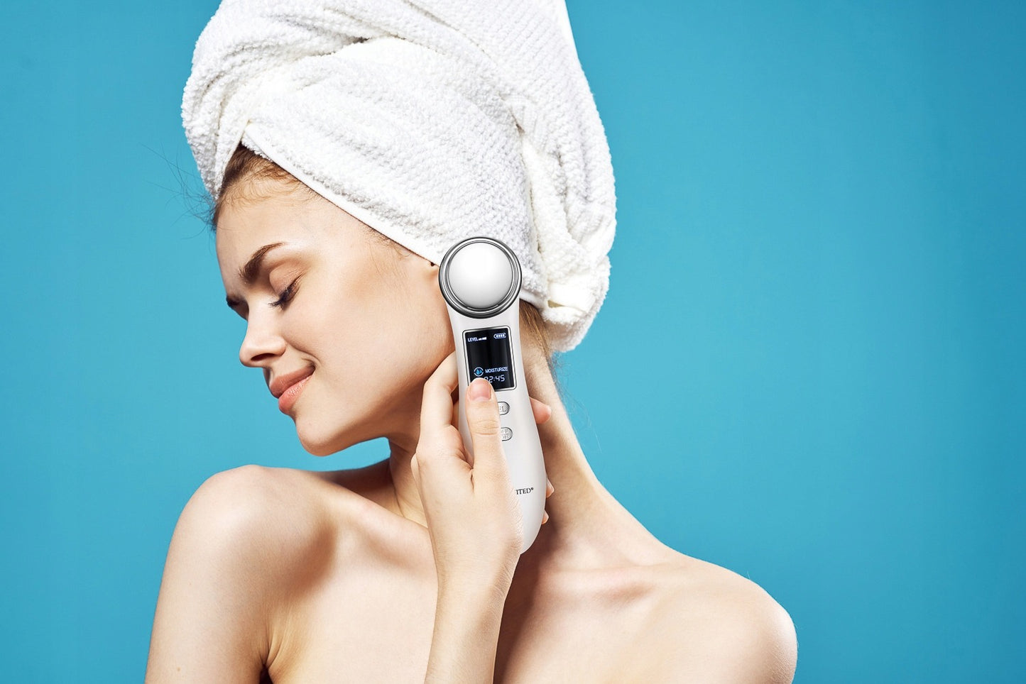 Veido masažuoklis ultragarsinis 3 funkcijų WarmCare Beauty Limited – giluminis valymas, drėkinimas ir maitinimas viename įrenginyje